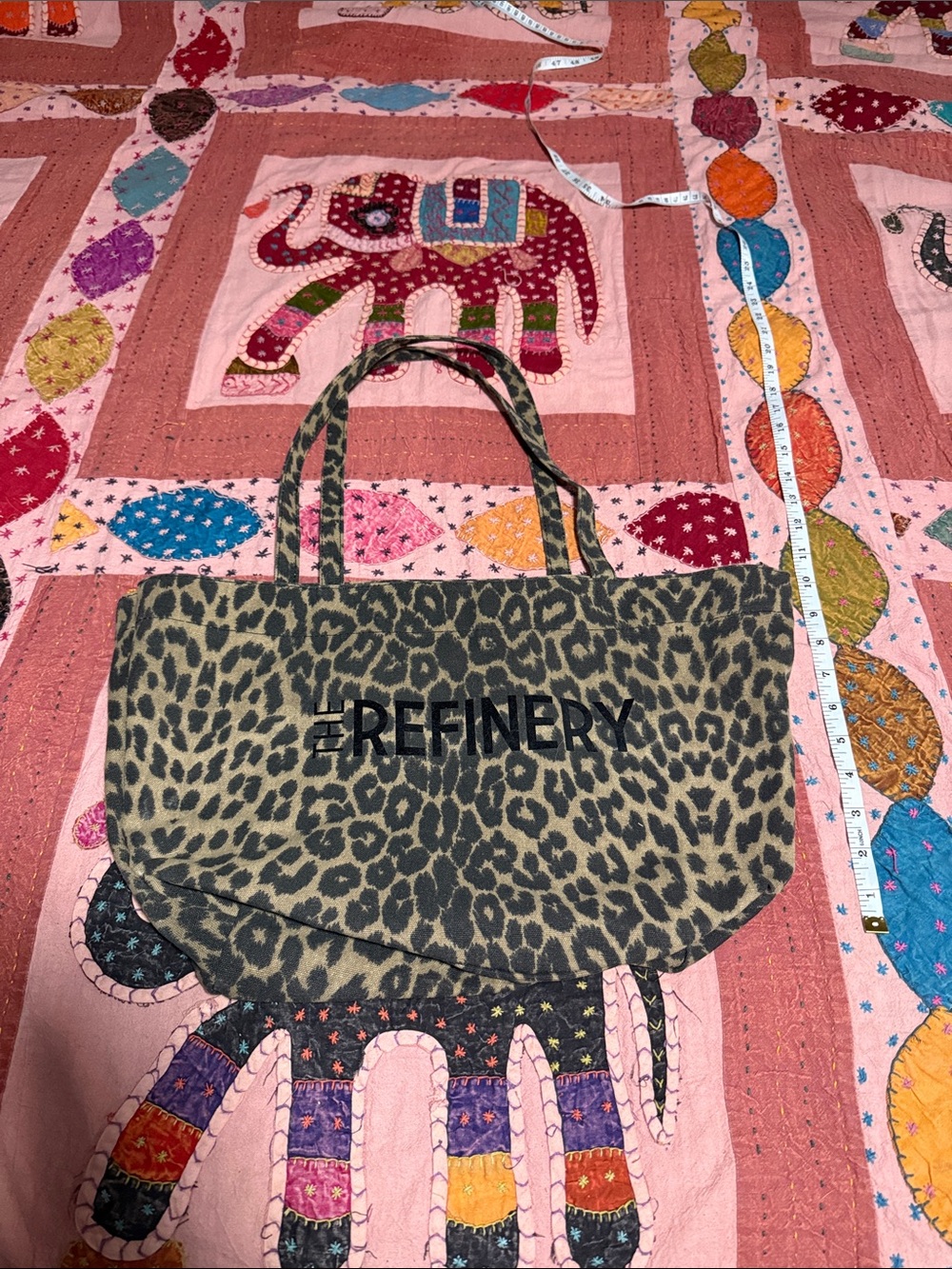 The Refinery Leopard Print Tote Bag — Brown/Black